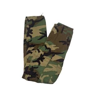 US Army Woodland Camo BDU Cargo Pants X-Small Regular 29-32x27